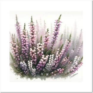 Vibrant Calluna Decor - Watercolor Flower Posters and Art